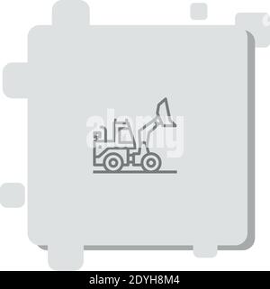 excavator vector icon modern simple vector illustration Stock Vector
