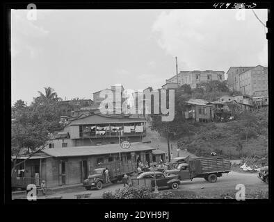 Lares, Puerto Rico. A street in the town. Stock Photo