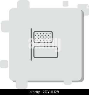 left alignment vector icon modern simple vector illustration Stock Vector
