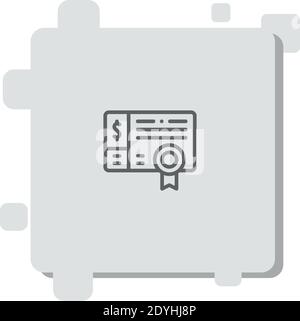 cheque vector icon modern simple vector illustration Stock Vector