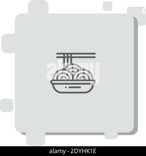 noodles vector icon modern simple vector illustration Stock Vector
