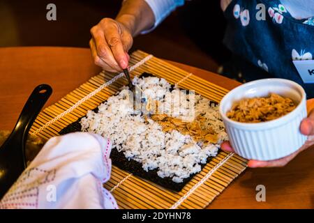 Workshop: Preparing a Bento Box in Izunokuni, Japan Stock Photo