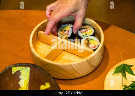 Workshop: Preparing a Bento Box in Izunokuni, Japan Stock Photo