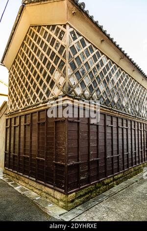 Residential house with a special local facade style in Nishiizu-Cho, Japan Stock Photo