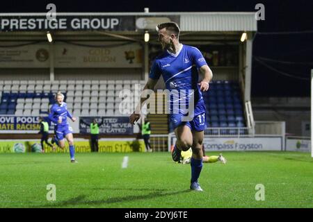 Hartlepool, UK. 26th Dec, 2020. Rhys Oates (#11 Hartlepool United) celebrates his goal during the National League game between Hartlepool United and FC Halifax Town at Victoria Park in Hartlepool Credit: SPP Sport Press Photo. /Alamy Live News Stock Photo