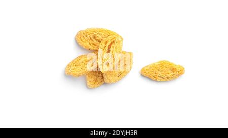 Сroutons on white background. View from the top. High quality photo Stock Photo