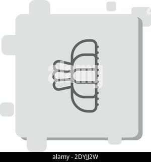 hair clip vector icon modern simple vector illustration Stock Vector
