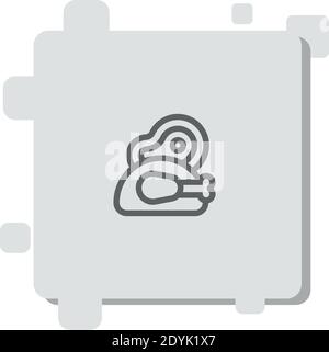 meat vector icon modern simple vector illustration Stock Vector