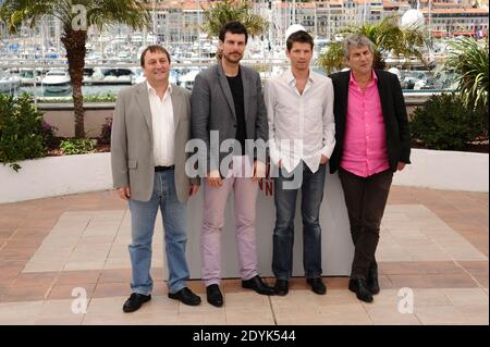 Patrick D'Assumcao, Christophe Paou, Pierre Deladonchamps and Alain Guiraudie posing at the 'L'inconnu du Lac'' photocall held at the Palais Des Festivals as part of the 66th Cannes film festival, in Cannes, southern France, on May 17, 2013. Photo by Aurore Marechal/ABACAPRESS.COM Stock Photo