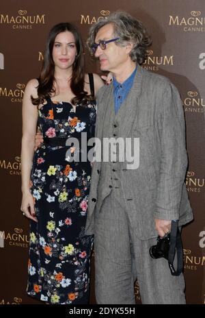 Liv Tyler and Wim Wenders posing at the Plage Magnum during the 66th Cannes International Film Festival in Cannes, France on May 17, 2013. Photo by Jerome Domine/ABACAPRESS.COM Stock Photo