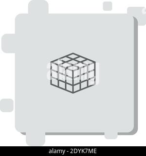 rubik´s cube vector icon modern simple vector illustration Stock Vector
