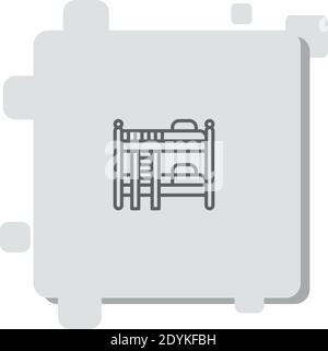 bunk bed vector icon modern simple vector illustration Stock Vector