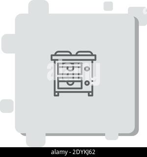 stove vector icon modern simple vector illustration Stock Vector