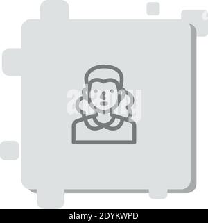 maid vector icon modern simple vector illustration Stock Vector