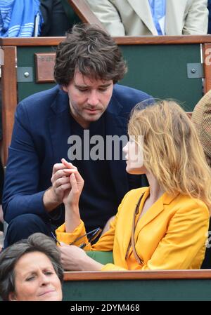 Natalia Vodianova, Antoine Arnault and her son Lucas Alexander Celebrities  attending the Mens 2012 French Open Final at Roland Garros Paris, France -  10.06.12 Stock Photo - Alamy