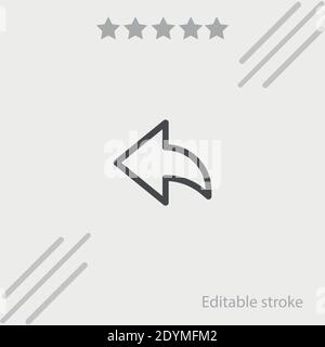 reply vector icon modern simple vector illustration Stock Vector