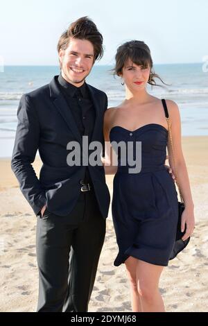 Francois Civil and girlfriend pose during the 27th Cabourg Romantic Film Festival in Cabourg, France on June 15, 2013. Photo by Nicolas Briquet/ABACAPRESS.COM Stock Photo