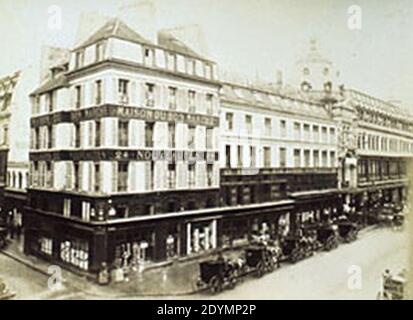 Le Bon Marché department store in Paris 1867. Stock Photo