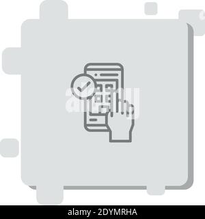 reservation vector icon modern simple vector illustration Stock Vector