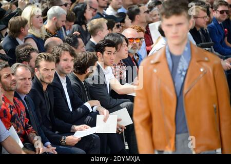 David Beckham attending Louis Vuitton Homme Spring-Summer 2014 Menswear  collection in Paris, France on June 27, 2013 during the Paris Fashion Week.  Photo by Nicolas Briquet/ABACAPRESS.COM Stock Photo - Alamy