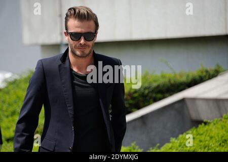 David Beckham at Louis Vuitton Mens Wear SS14 - Agent luxe blog