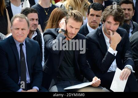 David Beckham attending Louis Vuitton Homme Spring-Summer 2014