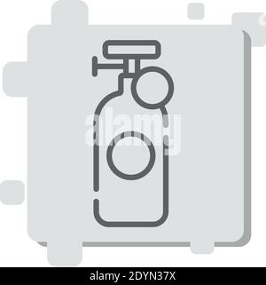 oxygen tank vector icon modern simple vector illustration Stock Vector