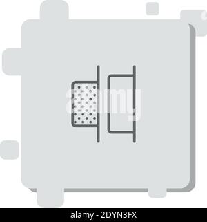 right alignment vector icon modern simple vector illustration Stock Vector