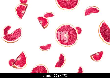 Grapefruit on a white background. Flying grapefruit. High quality photo Stock Photo
