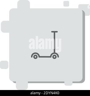 skate with handle side view vector icon modern simple vector illustration Stock Vector