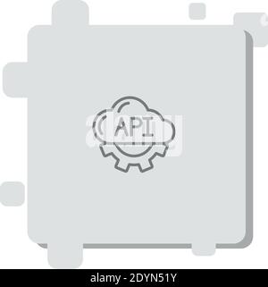 api vector icon modern simple vector illustration Stock Vector