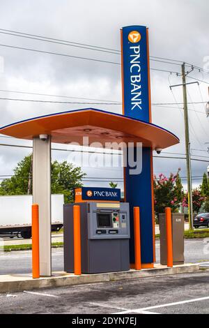 Decatur, Ga / USA - 07 07 20: View of a PNC Bank ATM in an urban area Stock Photo