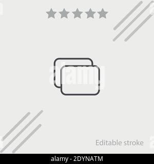 overlapping round cornered rectangles vector icon modern simple vector illustration Stock Vector