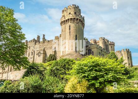 Mill Garden just below Warwick Castle in Warwick, Warwickshire, England Stock Photo