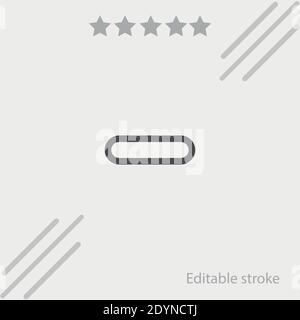pill of drug outline rounded rectangular shape vector icon modern simple vector illustration Stock Vector