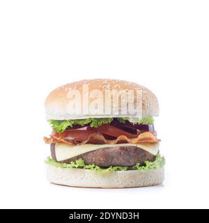 Hamburger isolated on white background. Stock Photo