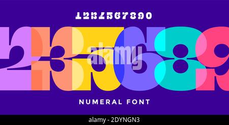 Numeral font. Font of number, numeral Stock Vector