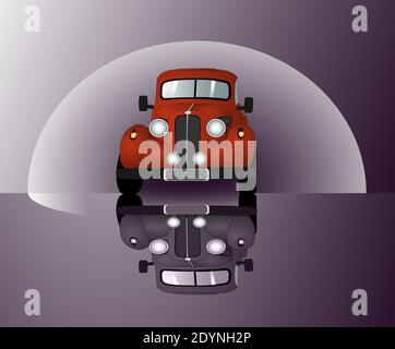 Old classic car. Stock Vector