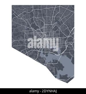 Baltimore Map. Detailed Map Of Baltimore City Administrative Area 