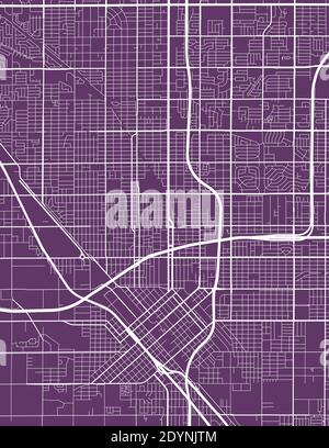Fresno map. Detailed map of Fresno city California administrative area ...