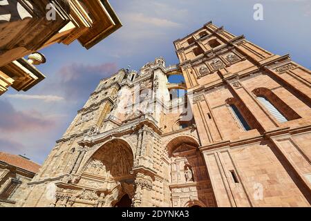 Cathedral, Astorga, Via de la Plata (Silver Route), Leon province, Castilla-Leon, Way of St James, Spain, Europe Stock Photo