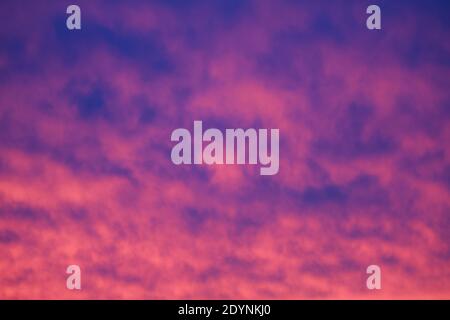 No fake cloud arrangement during sun set Stock Photo