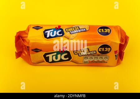 TUC cheese sandwich biscuits Stock Photo