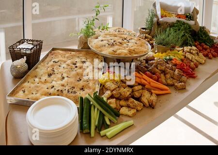 Baklava sweet pastries on a buffet table Stock Photo