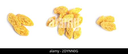 Сroutons on white background. top Stock Photo