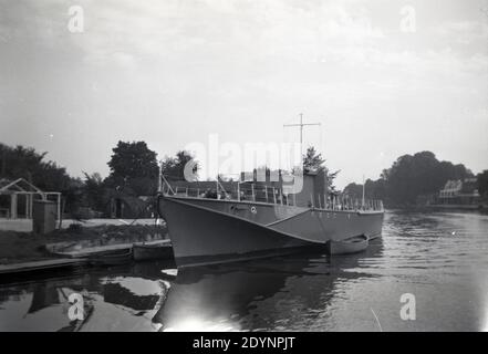 ROYAL NAVY Schnellboot Fairmile D Class - Fast Patrol Boat / Ex-MTB Motor Torpedo Boat Fairmile D Class Stock Photo