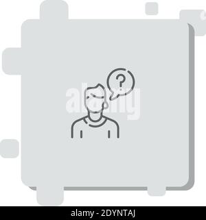 confused vector icon modern simple vector illustration Stock Vector