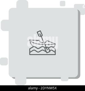 kayak vector icon modern simple vector illustration Stock Vector