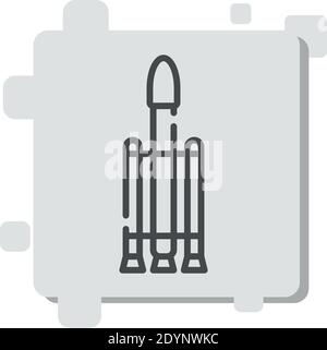 rocket vector icon modern simple vector illustration Stock Vector