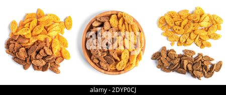 Сroutons on white background. top Stock Photo